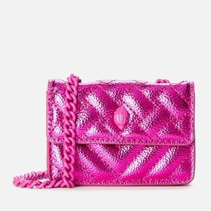 kurt geiger micro kensington bag hot metallic pink crossbody bag purse